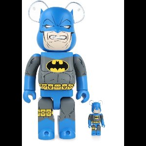 400% & 100% Bearbrick set - Batman (The Dark Knight Returns Blue)