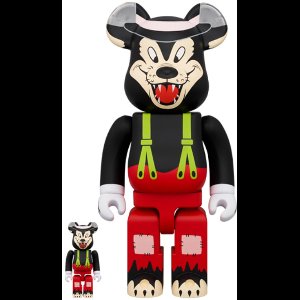 400% & 100% Bearbrick Set - The Big Bad Wolf (Disney)