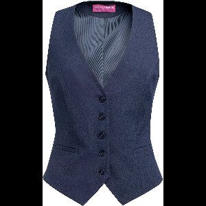 Brook Taverner Damesgilet Béatrice, getailleerde snit BT2391 - Denim - XL