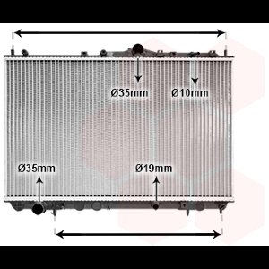 Van Wezel - RADIATOR VOOR MITSUBISHI CARISMA 1995-1999 822291