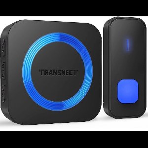 Transnect® - draadloze deurbel - draadloos - deur bel - deurbellen - wireless doorbell - ip44 waterdicht -met ontvanger - zwart