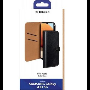 Bigben Connected, Foliohoes Geschikt voor Samsung Galaxy A33 5G Folio portemonnee sluiting met magnetische lip, Zwart