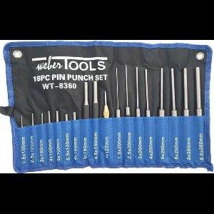 WEBER TOOLS Pendrijver en doorslagen set 18-delig - WT-8360