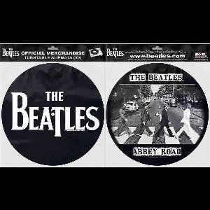 The Beatles - Drop T Logo & Abbey Road Platenspeler Slipmat - Multicolours
