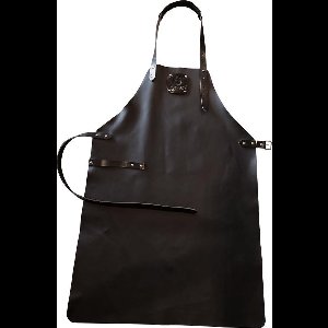 OFYR Leren schort Zwart  - BBQ schort - barbecue schort - kookschort