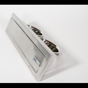 Black Beauty Vogel Voederdraaiplateau in RVS – 2 rvs bakken