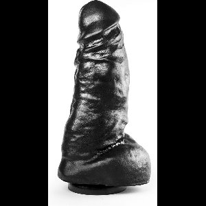 Dark Crystal XXL Dildo met zuignap 25,5 x 7,5 cm - zwart