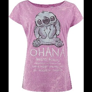 Lilo & Stitch Las Ohana Dames T-shirt - roze - XL