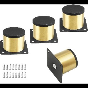 Cuhostki - Set Van 4 - Roestvrijstalen - Verstelbare - Meubelpoten Voor Kast Bank Tafel - Chroom - Eenvoudig Te Monteren Met Schroeven