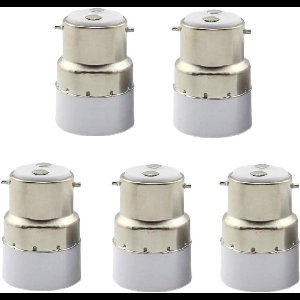 Mmgoqqt 5 Stuks - B22 Naar E14 Lamphouder Adapter Fitting Converter - Koperen Contactringen - Veilige Stroomverbinding