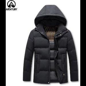Winterjas Heren - Warme Puffer Jas - Waterafstotend - Winddicht - Met Capuchon - Comfortabele Pasvorm - Outdoor - Casual - Zwart - M