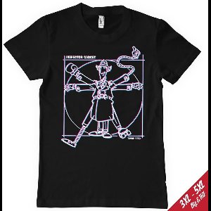 Inspector Gadget T-Shirt Vitruvian Man Big & Tall T-Shirt CPLG-1-IG003-H72-2 Black-3XL