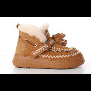 NAN-KU dames enkelboot Hastalavista suède naturel