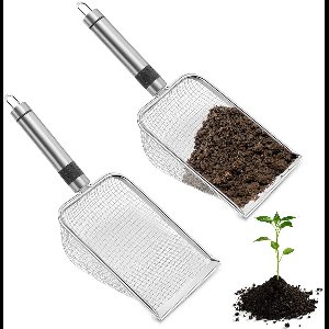 Ibenzoa® Set van twee multifunctionele roestvrijstalen zeeffilter voor tuin en huis