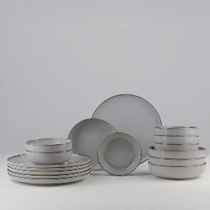 Serviesset – 25 delig | 6-Persoons + Salade kom – Grijs
