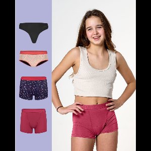 Moodies menstruatie ondergoed (meiden) - bundel mix - 4 stuks - meiden - maat XS (152-158) - kleur