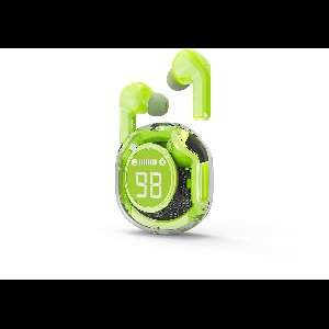 Gembird Transparante TWS In-Ear Oordopjes – Draadloos Bluetooth Hoofdtelefoon – Groen – Oplaadcase Inclusief – Compact en Lichtgewicht