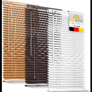 Sol Royal FSC gecertificeerd houten jaloezieën SolDecor JH3 rolgordijnen in wit 90x160 cm - Milieuvriendelijk geproduceerd