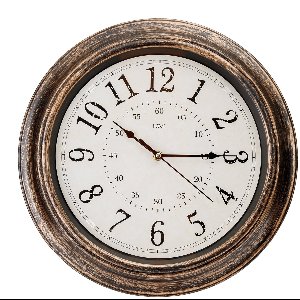 Platinet - Wandklok - Rond Vintage Houtlook - 39cm - Stil Quartz Mechanisme