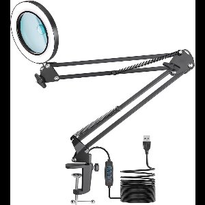 Vergrootglas Met Verlichting - Loeplamp met Led Verlichting - Zwart