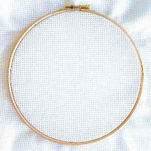 100 x 140 cm Aida 8 Wit  | 3,2 kruisjes per cm | Hoge kwaliteit borduurstof voor kruissteken White