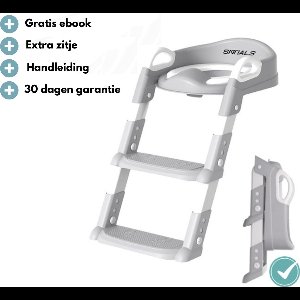 SNTIALS® - WC Verkleiner met Trapje - Potje Peuter - Trainer - Opstapje - Opvouwbaar - 2 tot 7 jaar - Met E-Book Voor Baby's - Cadeau Ouders - Sinterklaas -30 Dagen garantie