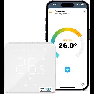 Refoss - Meross - Smart Wi-Fi Thermostaat voor Combi Boiler en vloerverwarming - Werkt met Apple HomeKit Siri, Alexa, Google Home - Geen Hub nodig - Wit - 240V