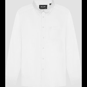 Lyle & Scott Tonal Eagle Plain Oxford Shirt White