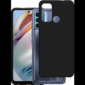 Cazy Hoesje geschikt voor Motorola Moto G60 Hoesje Siliconen - Flexibele Case - Zwart