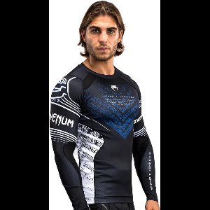 Venum x Tekken 8 Jin Kazama Rashguard Blauw Zwart Wit - L