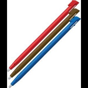 3x Stylus pen geschikt voor Nintendo 2DS - Zwart - Rood - Blauw