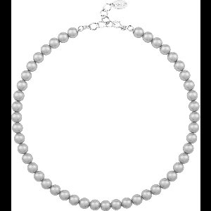 ARLIZI 1160 Parelketting licht grijs 8mm - sterling zilver - 44 cm