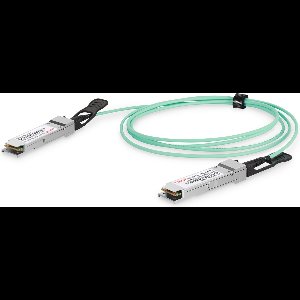 Digitus DN-81626 Glasvezel kabel 10 meter QSFP28 AOC OM3/OM4 Aqua-kleur
