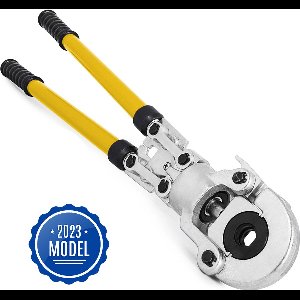 Vevor - Pijptrekker - Ratelgereedschap - Draagbare Pijptrekkerset - Stalen PEX Pijp Krimphulpmiddel - Meerlagige Buiskrimper - Pijp Krimphulpmiddel - Geel