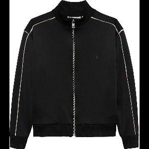 Calvin Klein Piping Sweatshirt Met Rits Zwart 12 Years Jongens