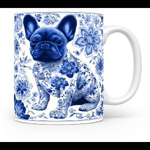 Mok French Bulldog Beker voor koffie of tas voor thee, cadeau voor dierenliefhebbers, moeder, vader, collega, vriend, vriendin, kantoor, opa, oma, hond, kerst, sinterklaas, verjaardag