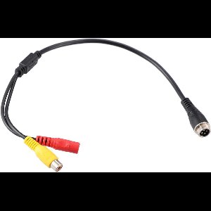 Nordivar - Auto camera adapter 4-pins naar RCA AV DC bus verbindingskabel