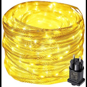 MUPOO Kerstverlichting buiten - 10 meter met 100 LED lampjes - Warm Wit - met timerfunctie - Kerstboomverlichting - IP67 waterdichte - geschikt voor binnen en buiten