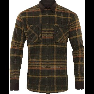 Härkila Pajala green/brown outdoorhemd jacht hemd flanelle hemd houthakkershemd maat 2XL
