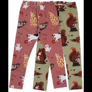 Walkiddy® Kinder Legging – Meisjes - Multi Pack product – Playful Cats serie – Maat 152 – GOTS-gecertificeerd Biologisch Katoen