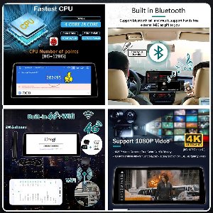 Autoradio BMW 5 Serie E60 E61 3 Serie E90 E91 – Multimedia Speler – Carplay – Android Auto – 2 DIN – 12.3 Inch Touchscreen – Android 14 Systeem – GPS & Bluetooth