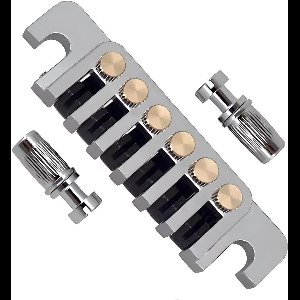 Allecta - Elektrische gitaar brug stop bar voor LP Les Paul/SG gitaren - chrome/zilver retro design.