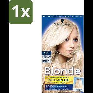 1 x Schwarzkopf - Haarverf - Blonde Platinum Blond L101 - Platinum Blond - Haarverf - Blondering - Haarverf L101 - Oliebooster