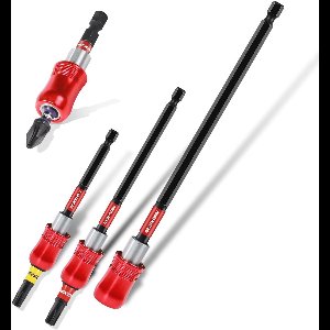 Set van 4 magnetische bit houders - 60/100/150/300mm, universele verlengstukken met 1/4 inch hex shank