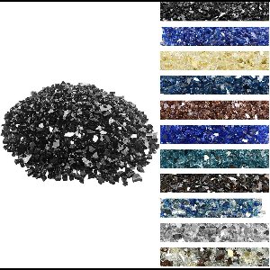 VEVOR Vuurglas 4,5 KG Glazen Stenen 12,7MM Haardglas Glazen Stenen Decoratieve Stenen Zwart