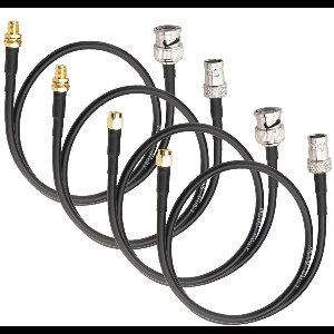 Nordivar - Set van 4 SMA naar BNC-kabels van 50 cm - Coax-kabel kit - Connectoren voor draadloze communicatie