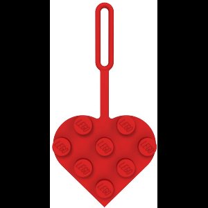 LEGO Minifigures Luggage tag Heart Red 10 cm