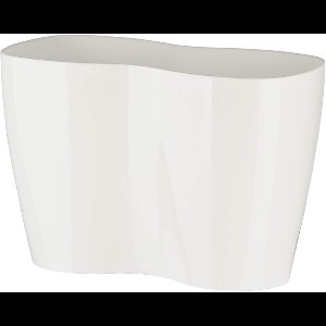 KADAX Bloempot voor binnen, orchideeën, bloemen, planten, vensterbank, bloempot, orchideeënpot, kunststof plantenpot, moderne plantenbak, bloembak, bloemenbak, 23,5 x 12 cm, wit