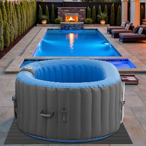 Opblaasbare Whirlpool 2 personen – 100 AirJets – 550L Spa voor buiten – Elektrisch verwarmd – Inclusief afdekking & filterpomp - Luxe Spa