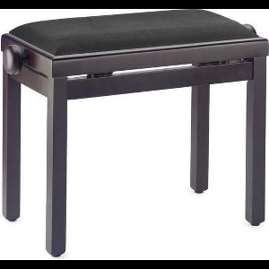 Stagg PB39 RWM SVBK - Pianobank, palissander (mat), zwarte fluelen zitting - Bruin